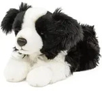 Kuscheltier Hund Border Collie 30 cm liegend schwarz/wei&szlig; Pl&uuml;schhund