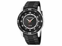 Calypso Uhr by Festina Herren K6062/4 schwarz silber Armbanduhr Beleuchtung