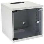 Serverschrank 10 Zoll, 6 HE, HMF Netzwerkschrank 31,2 x 30 x 32,7 cm, Lichtgrau