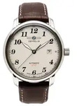 ZEPPELIN 7656-5 Uhr Herrenuhr Lederarmband Datum schwarz - Silber