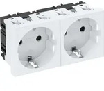 OBO STD-D0 RW2 Steckdose 0&deg; 2f Schutzkontakt 250V 10/16A PC rws 6120022 - Wei&szlig;