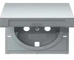 Gira Abd. SCHUKO-Steckd. KD System 55 F Alu 492226 - Silber
