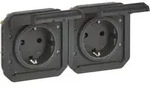 Legrand 069879L Plexo New Einsatz 2-f vorverdrahtete SSDO horizontal SL EB - Grau