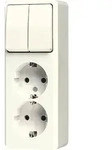 Jung SCHUKO-Zweifach-Steckdose 625 A 625A - Wei&szlig;