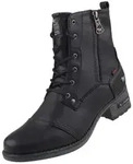 Mustang Damen Schn&uuml;rboot Stiefelette Kurzschaft Rei&szlig;verschluss Schn&uuml;rung 1229-513,