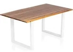 SalesFever Esstisch aus Akazienholz | 140 x 80 cm | 26 mm Tischplatte | Gestell