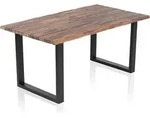 SalesFever Esstisch aus Akazie | 180x90 cm | Tischplatte 35 mm Akazie natur |...