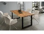 SalesFever Esstisch | Baumkante 3,5 cm | massiv Akazie Natur | 160 x 85 |...