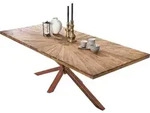 SIT M&ouml;bel Esstisch aus Teak | 180 x 100 cm | Tischplatte natur 50 mm stark | Gestell