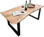 SIT M&ouml;bel Baumkante-Esstisch | 200 x 100 cm | Tischplatte Akazie natur 36 mm 