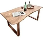 SIT M&ouml;bel Baumkante-Esstisch | 200 x 100 cm | Tischplatte Akazie natur 36 mm 