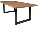 SIT M&ouml;bel Esstisch aus recyceltem Teak, Gestell in antikschwarz | B 220 x T 100 x H