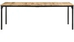 vidaXL Esstisch 220x100x76 cm Raues Mangoholz - Braun