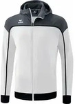 Erima Change By Erima Trainingsjacke mit Kapuze Wei&szlig;/Schiefergrau/Schwarz Junior -