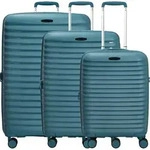 d&n Travel Line 4500 4 Rollen Kofferset 3-teilig mit Dehnfalte - Gr&uuml;n