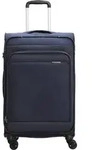 d&n Travel Line 9504 4 Rollen Trolley M 67 cm mit Dehnfalte - Blau