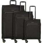 Reisekoffer d&n Travel Line 9704 Trolley Set 3-teilig 4 Rollen - Schwarz -...