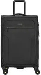 d&n Travel Line 9704 4 Rollen Trolley M 68 cm mit Dehnfalte - Schwarz