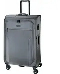 d&n Travel Line 9704 4 Rollen Trolley M 68 cm mit Dehnfalte - Grau