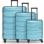 Bergpfeil Travel Trolley Set 3-teilig Glacier Blue Metallic hellblau 55cm -...