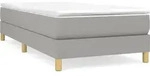 vidaXL Boxspringbettgestell Hellgrau 80x200 cm Stoff - Grau