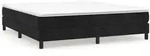 vidaXL Boxspringbett mit Matratze Schwarz 180x200 cm Samt - Schwarz