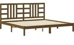 vidaXL Massivholzbett Honigbraun 200x200 cm - Braun