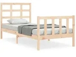 vidaXL Massivholzbett ohne Matratze 90x200 Kiefernholz - Braun