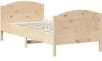 vidaXL Massivholzbett ohne Matratze 75x190 cm Kiefernholz - Braun