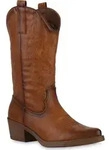 VAN HILL Damen Cowboystiefel Stiefel Stickereien Schuhe 840208, Farbe: Hellbraun,