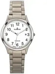 Dugena Herren-Uhr Semper Wei&szlig; Analog Quarz Titan-Armband 4460328 - Silber