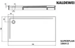 KALDEWEI SUPERPLAN 1864-2, Duschwanne mit Wannentr&auml;ger, 100x180cm, 386448041001