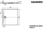Kaldewei 352447983676 DW SUPERPLAN ZERO Mod.1524-5, 900 x - Schwarz