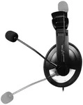 LogiLink Stereo-Headset mit Steuerung 1x USB-A schwarz - Schwarz
