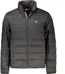 Stylische schwarze Herren-Sportjacke aus recyceltem Nylon mit Applikation - Schwarz -