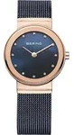 BERING Classic Damenuhr dunkelblau/ros&eacute;goldfarben 10126-367 - Blau