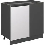 Eckunterschrank Vicco R-Line Wei&szlig; 86 cm J-Shape, ohne Arbeitsplatte, Model 39771 -