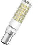 OSRAM LED-Lampe T18 Slim Tubular B15d Sockel 6,5W = 60W 806 lm 2700 K Warmwei&szlig;...