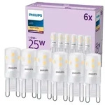 Philips Brenner 25 W G9 G9 x6, 1,9 W, 25 W, G9, 220 lm, 15000 h, Warmwei&szlig;