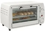 HOMCOM Mini Backofen 10 Liter 750W Kleiner Elektrobackofen, Cremewei&szlig; - Wei&szlig;
