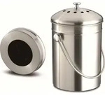 Beh&auml;lter f&uuml;r Bioabf&auml;lle, 4,5 Liter - Weis - Silber
