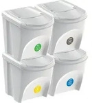 Abfallbeh&auml;lter 25 l sortibox set4 pcs. Asche - Grau