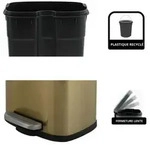 Spirella Treteimer Venedig - matt gold - 5L - Metall - 21 x 30 cm - Gold