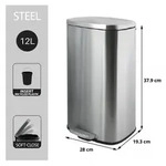 Spirella Kosmetikeimer 12 Liter Edelstahl mit Absenkautomatik und Inneneimer...