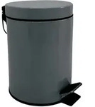 MSV Bad/Toiletten-Treteimer - dunkelgrau - 3 Liter - 17 x 25 cm - Dunkelgrau