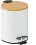 Relaxdays M&uuml;lleimer Bad, 3 l, Kosmetikeimer Absenkautomatik, Bambusdeckel,