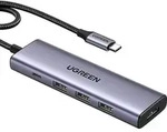 Ugreen 15597, USB Typ-C, HDMI, USB 3.0, USB Typ-C, 5000 Mbit/s, 60 Hz, 1080p, Grau -