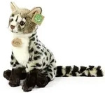Ginsterkatze 28 cm sitzend beige gefleckt Pl&uuml;schkatze