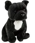 Pitbull 30 cm schwarz Kuscheltier Hund American Staffordshire Terrier - Schwarz