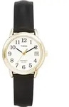 Timex Easy Reader 25mm Lederband Datumsfensteruhr f&uuml;r Damen T2H341 - Gold/Wei&szlig;
